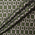 Dark Khaki Green & Silver Metallic Brocade