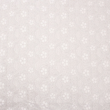 Clover Floral Embroidered Batiste Cotton