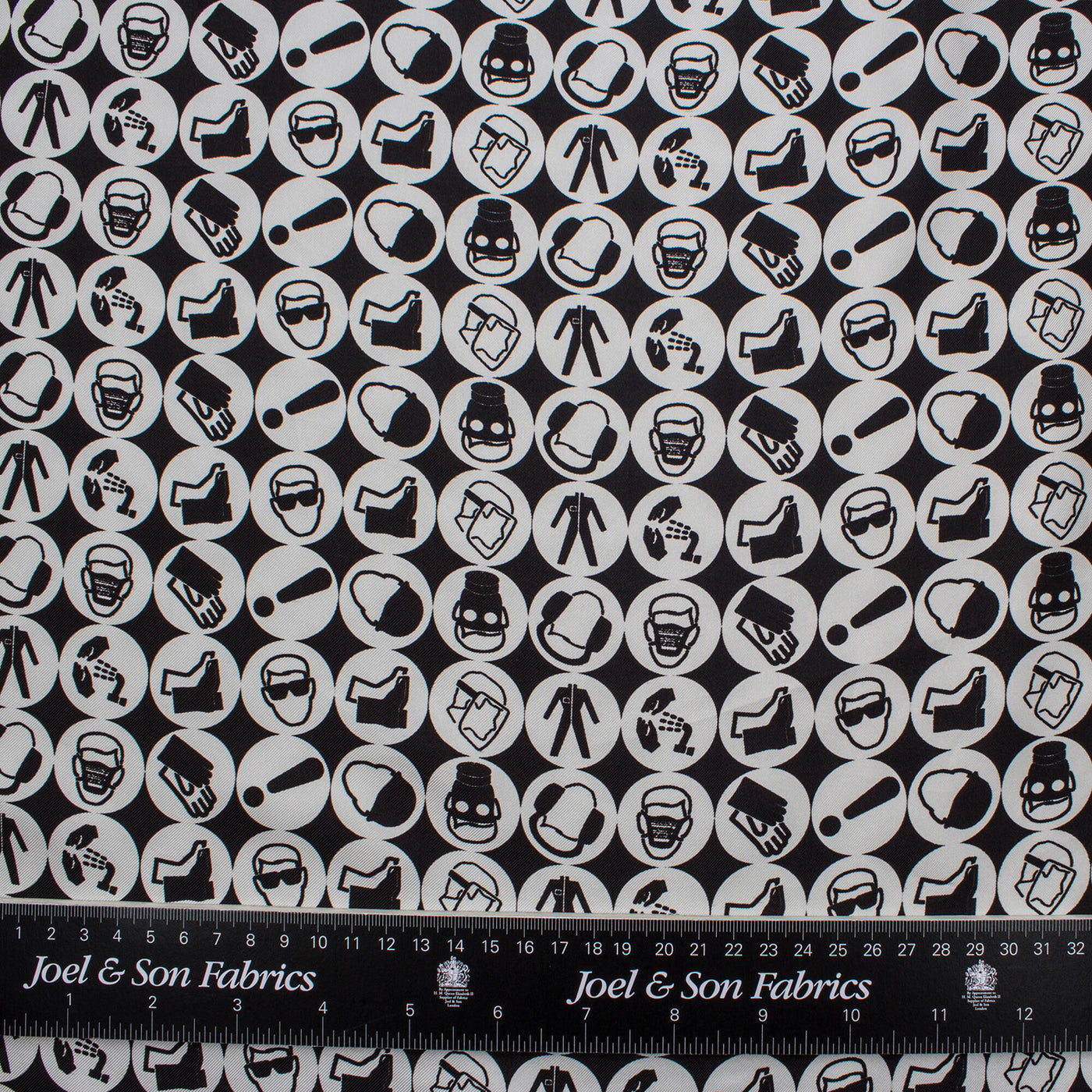 Black & White Signs Pure Silk Twill