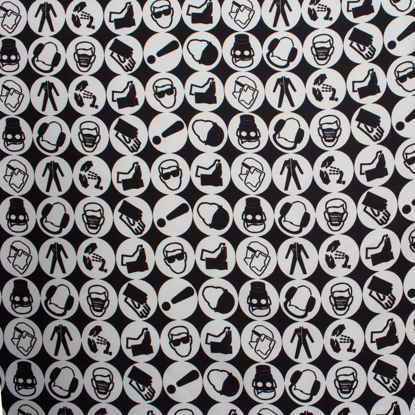 Black & White Signs Pure Silk Twill