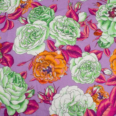 Colourful Floral Printed Pure Linen