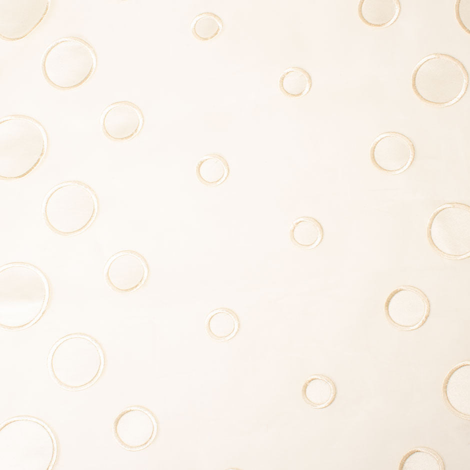 Ivory Spotted Embroidered Silk Organza