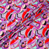 Purple, Red & Aqua Patterned Silk Twill (A 2m PIece)