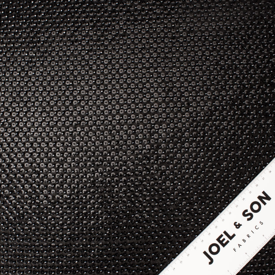 Black Sequin & Beaded Polyester