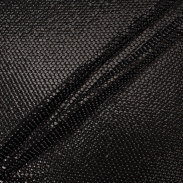 Black Sequin & Beaded Polyester