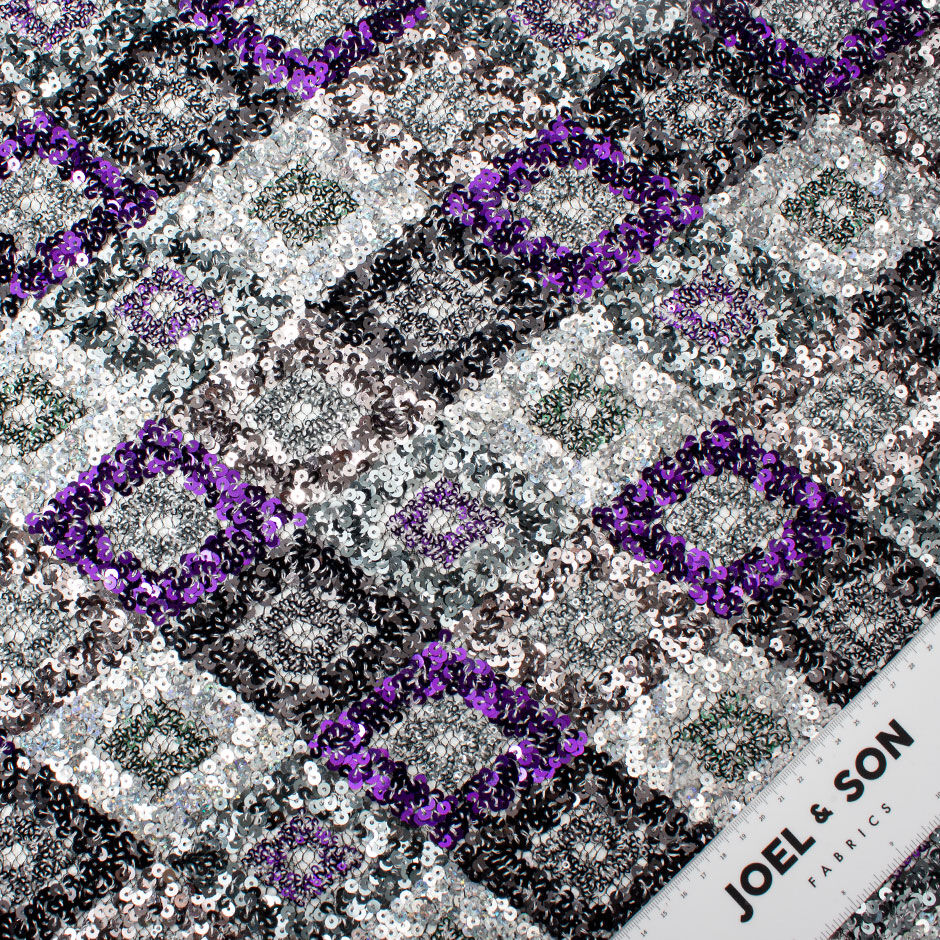 Harlequin Sequinned Embroidered Mesh