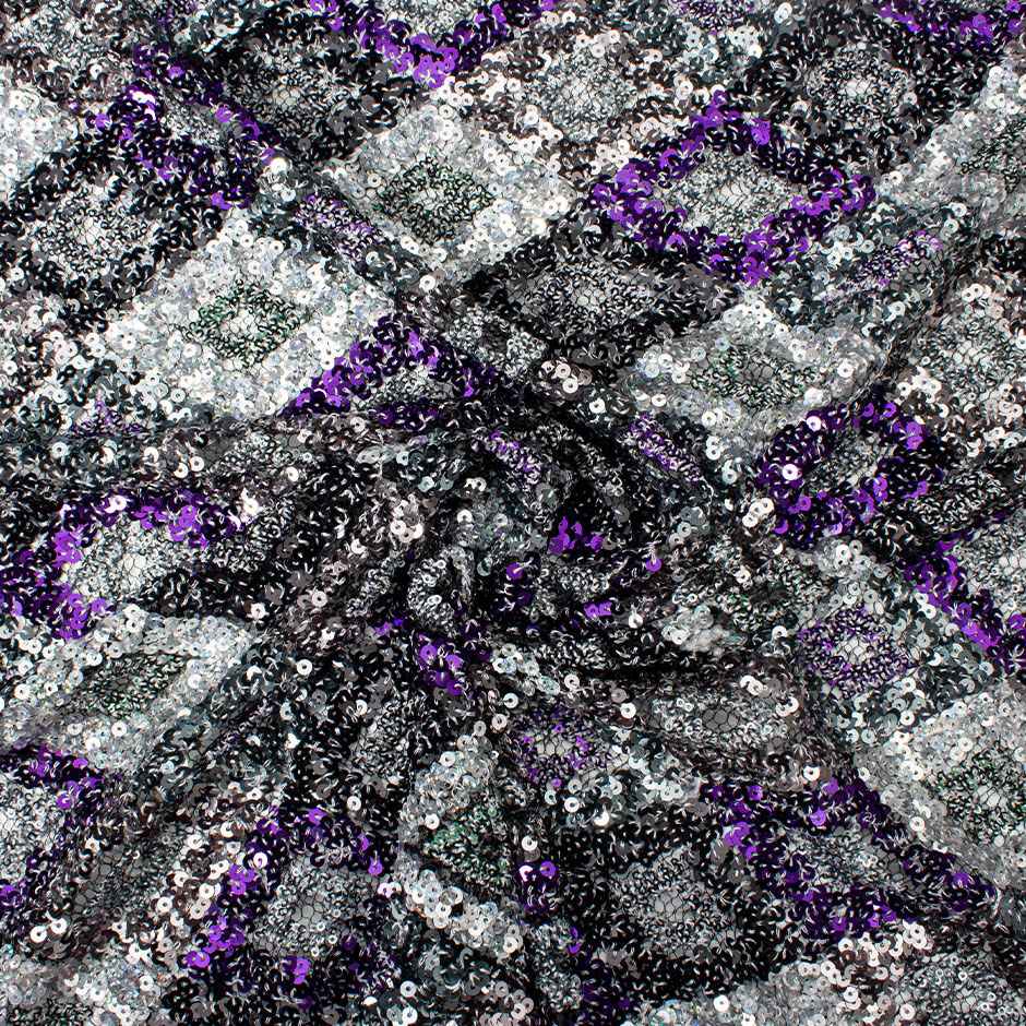 Harlequin Sequinned Embroidered Mesh