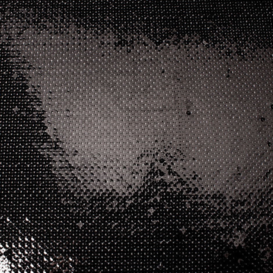Black All-Over Sequinned Tulle (A 1.35m Piece)