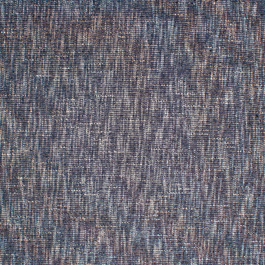 Blue Woven Medium Weight Pure Linen