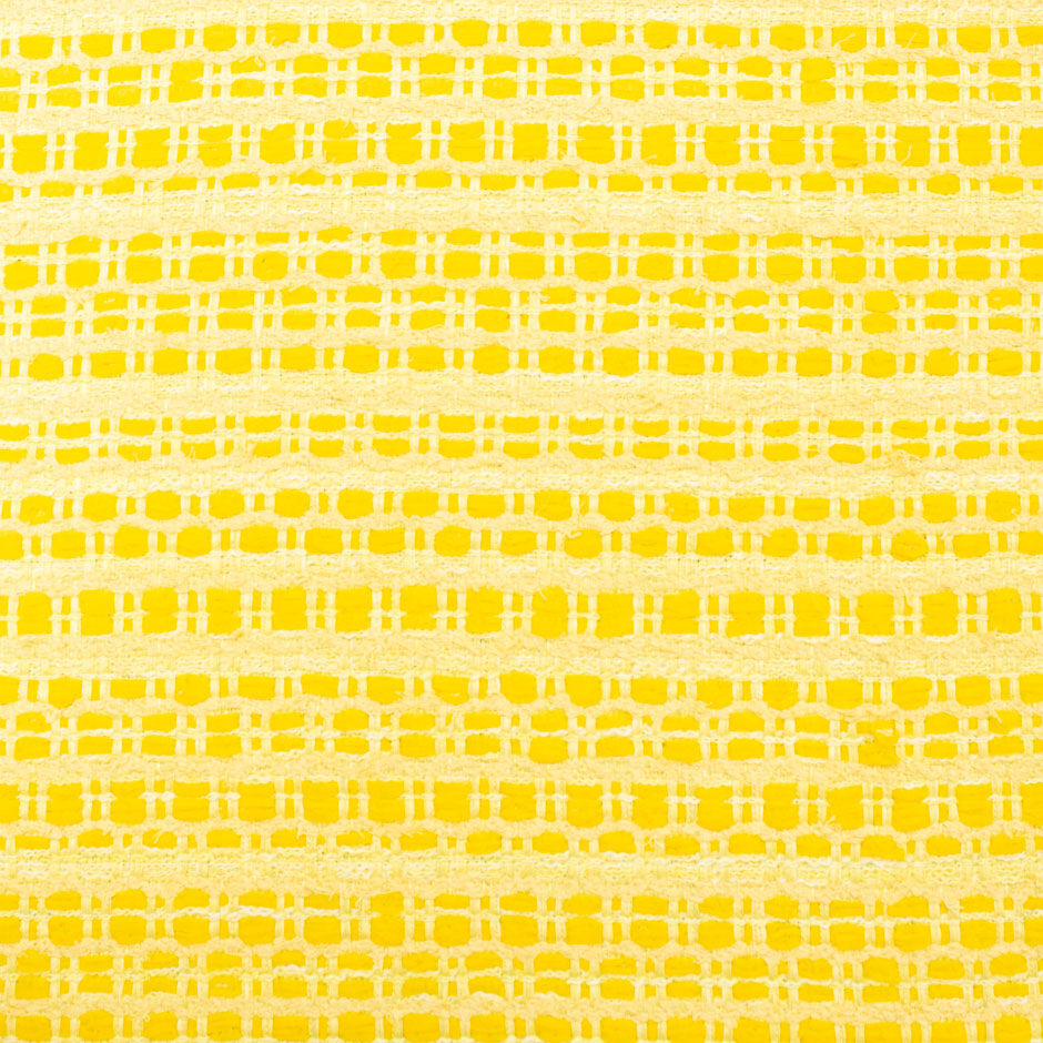 Yellow Floral Double-Sided Mixed Fibre Bouclé