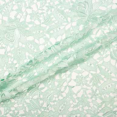 Pastel Mint Green Floral Guipure Lace