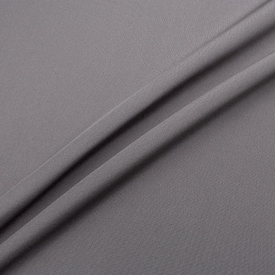 Fossil Grey Silk Marocain Crêpe