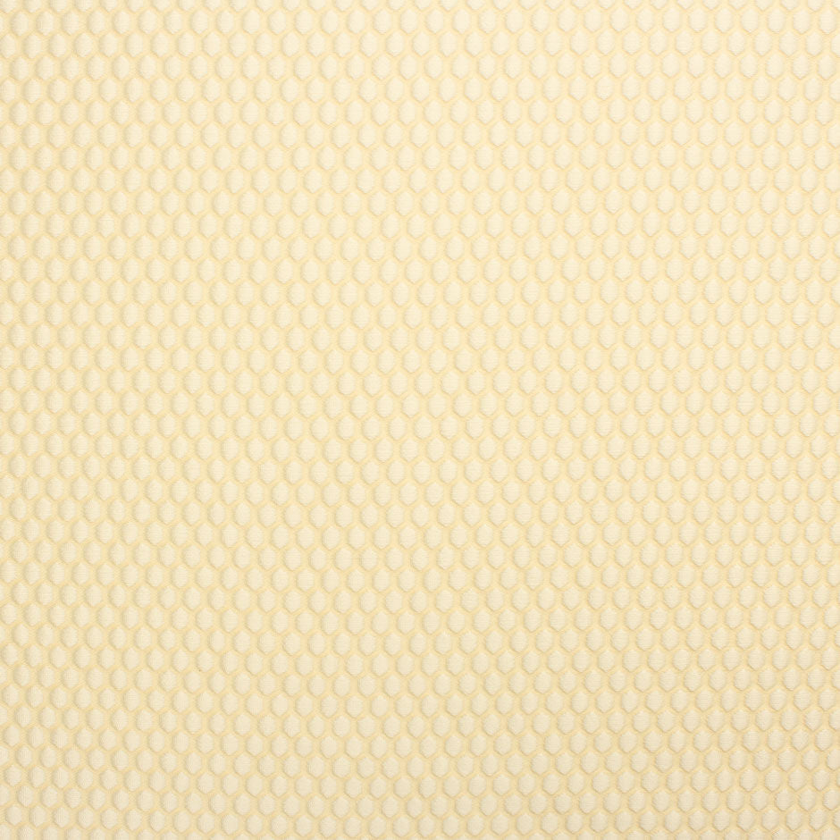 Vanilla Yellow Hexagon Jacquard Microfibre