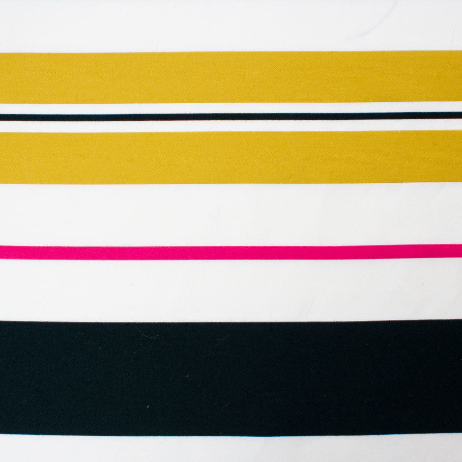 Multi Striped Silk & Polyester Blend