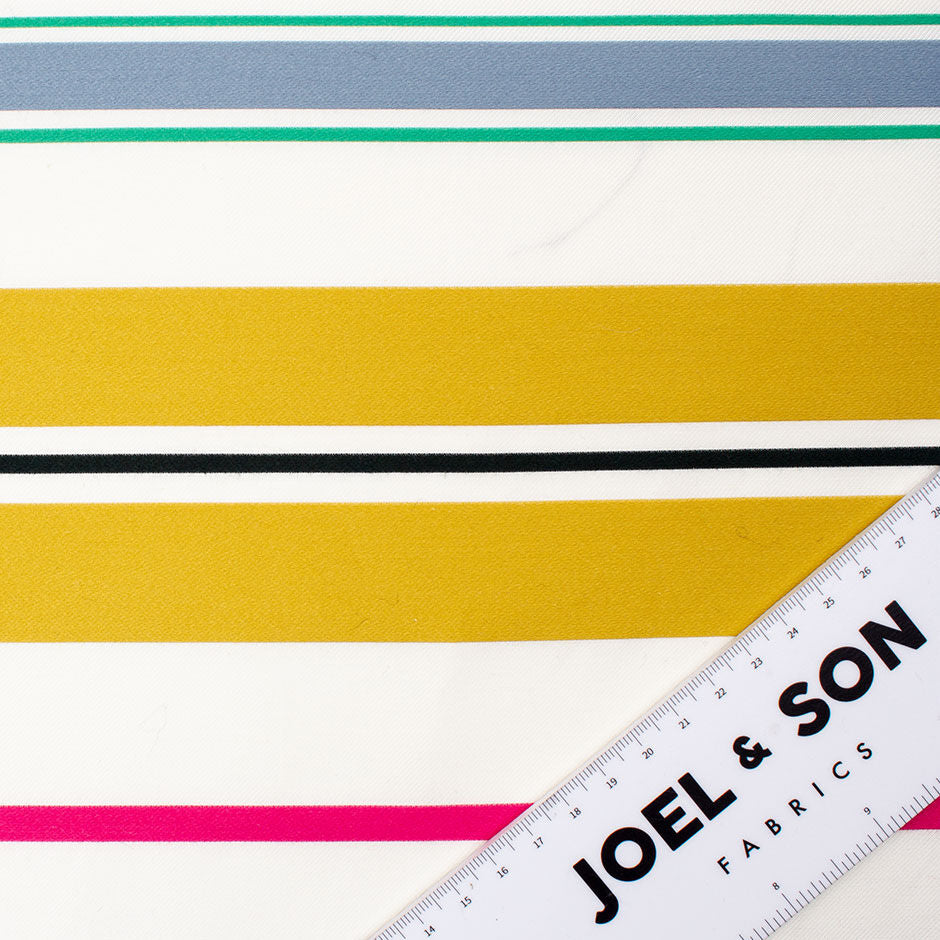 Multi Striped Silk & Polyester Blend