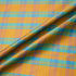 Apricot, Blue & Green Tartan Checkered Silk Taffeta