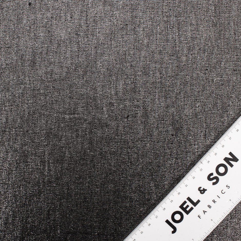 Silver Grey Linen & Cotton Lamé