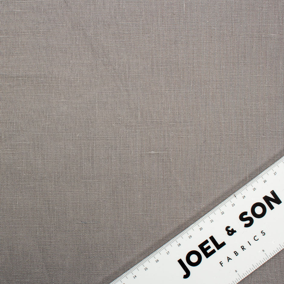Plain Mid Elephant Grey Pure Linen