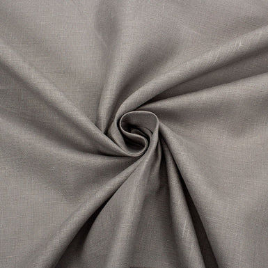 Plain Mid Elephant Grey Pure Linen
