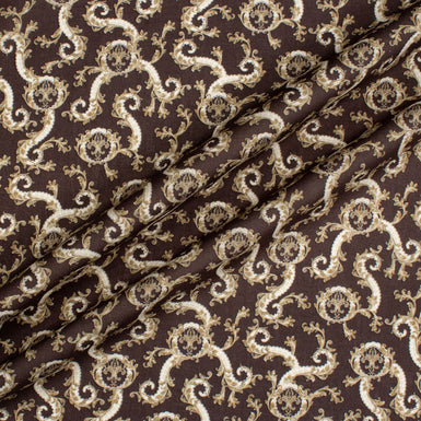 Fleur de Lis Printed Grenache Cotton Tana Lawn (A 2.50m Piece)