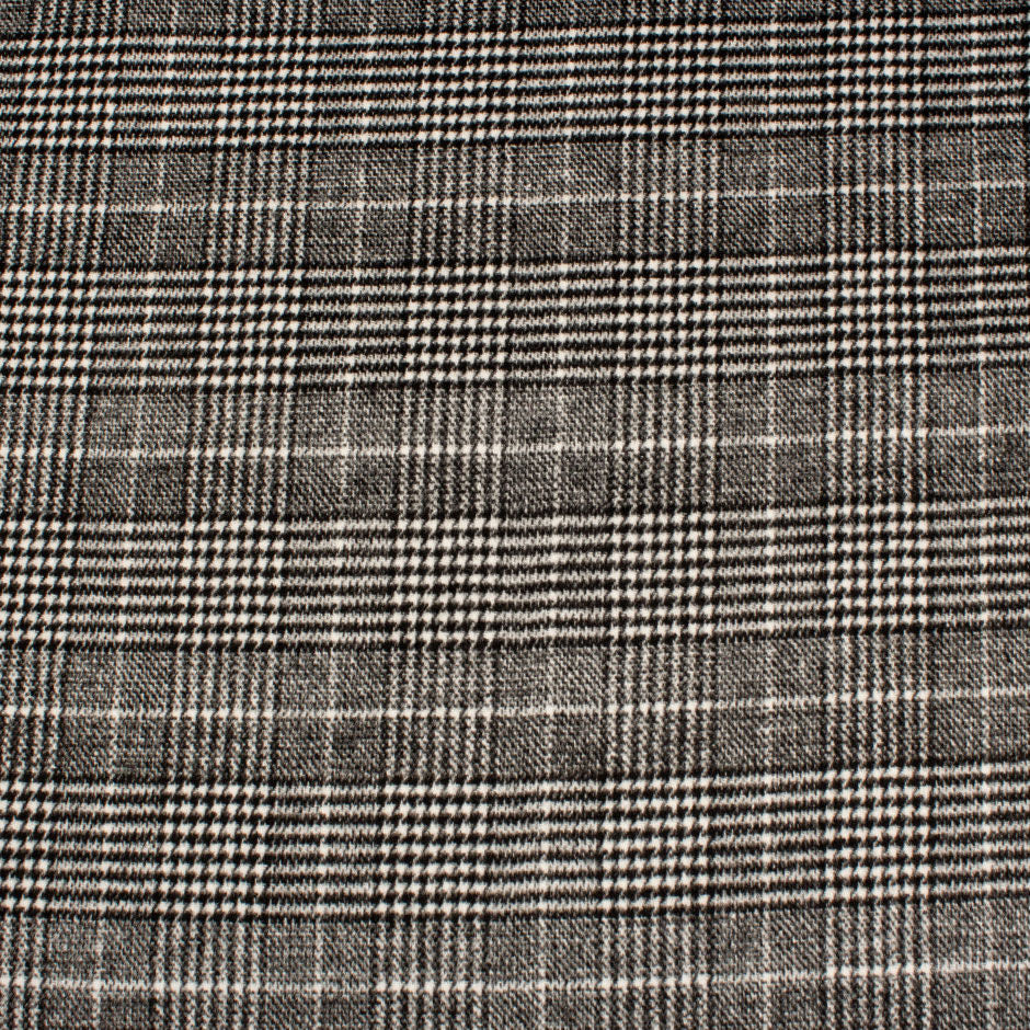 Double Faced Check & Dogtooth Poly Blend