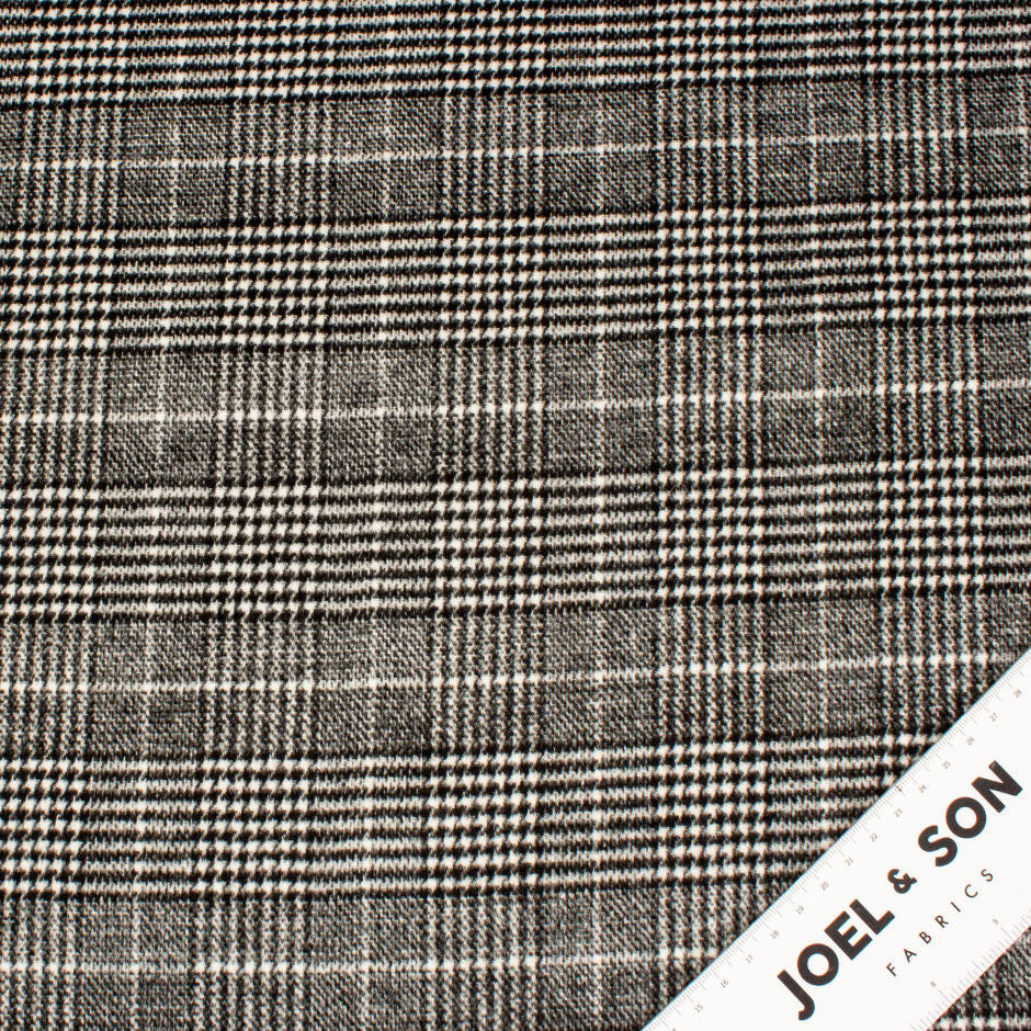 Double Faced Check & Dogtooth Poly Blend