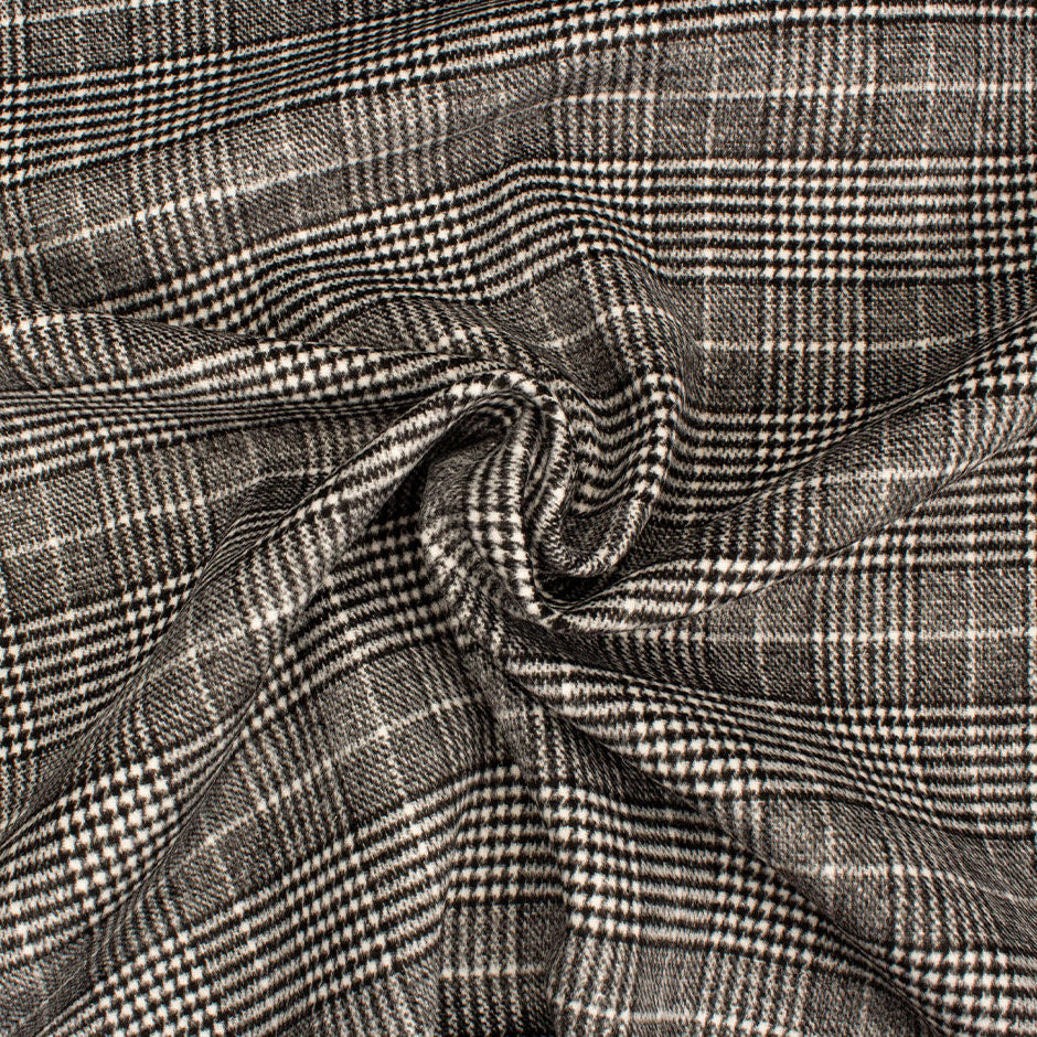 Double Faced Check & Dogtooth Poly Blend