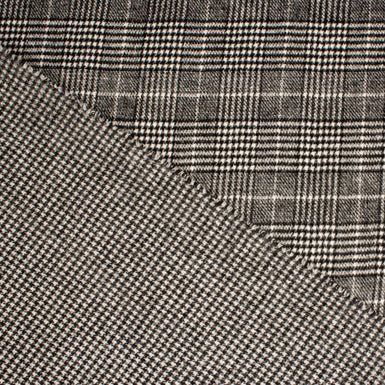 Double Faced Check & Dogtooth Poly Blend