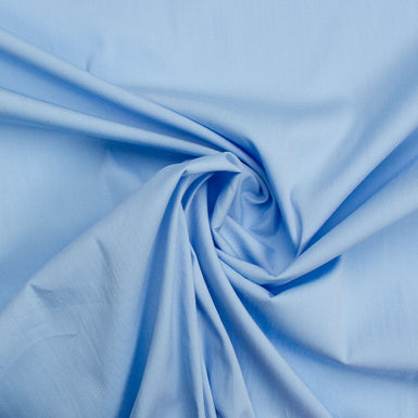 Deep Sky Blue Stretch Cotton Shirting