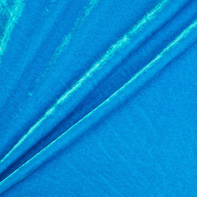 Turquoise Silk Blend Velvet