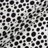 Black Irregular Spotted Grey Stretch Silk Crêpe
