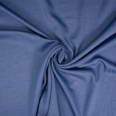 Steel Blue Stretch Wool Jersey