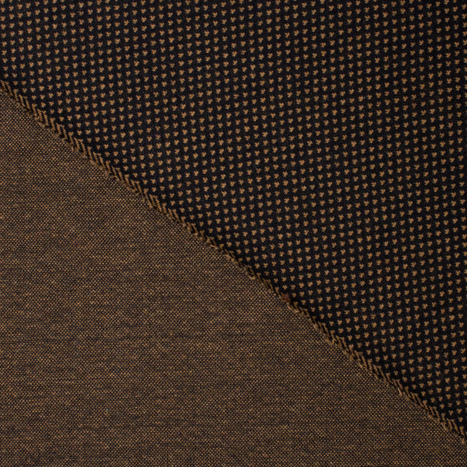 Beige Spotted Brown Jersey Knit