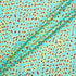 Turquoise, Lime & Blue Spot Printed Pure Silk Twill