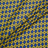 Blue, Yellow & Black Geometric Printed Silk Twill (A 1.90m Piece)