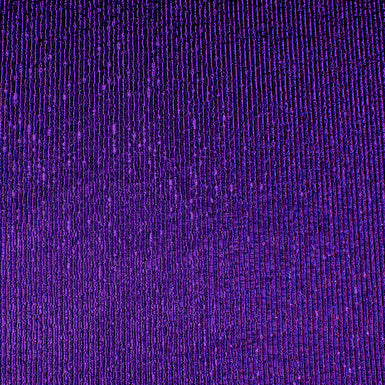 Rich Purple Silk Blend Crinkled Lamé
