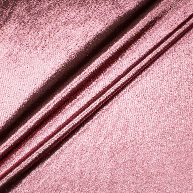 Bubble Gum Pink Metallic Silk Lamé