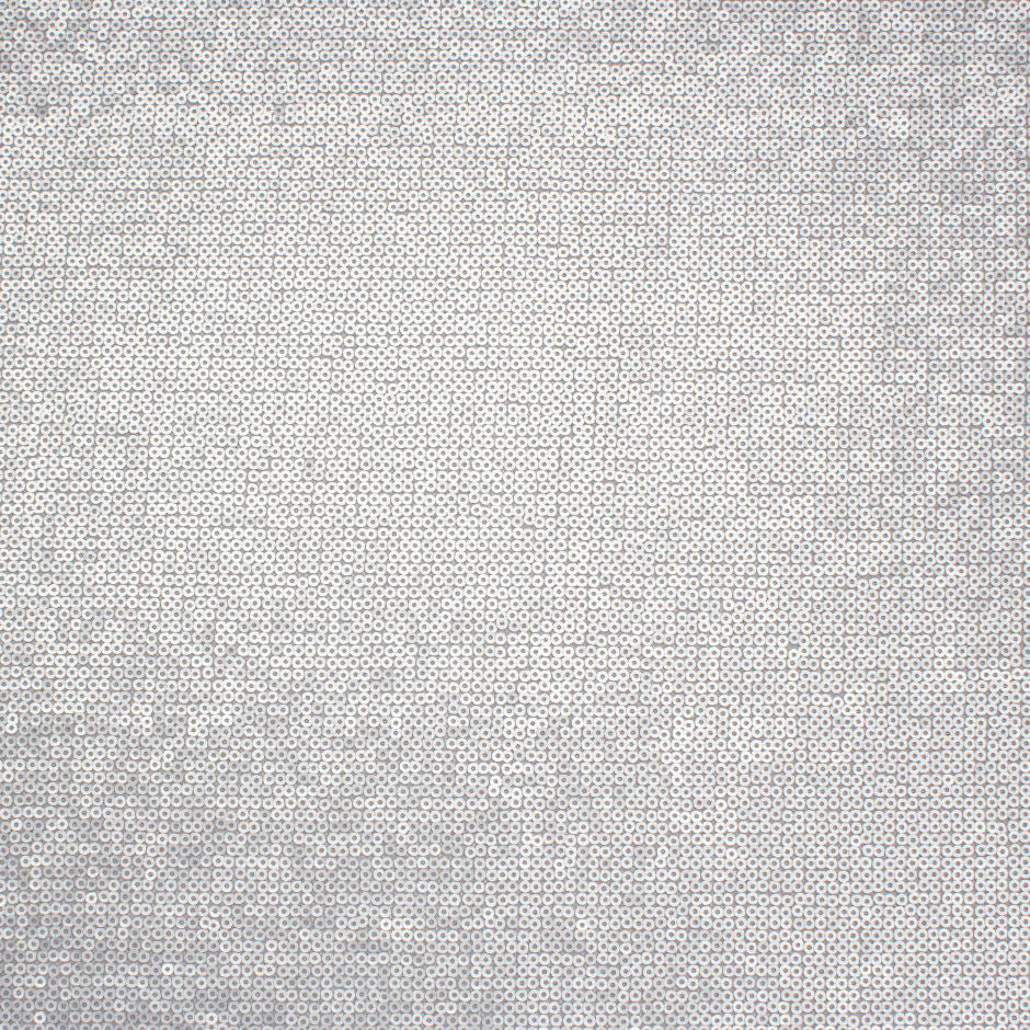 Matte Silver Micro Sequinned Tulle
