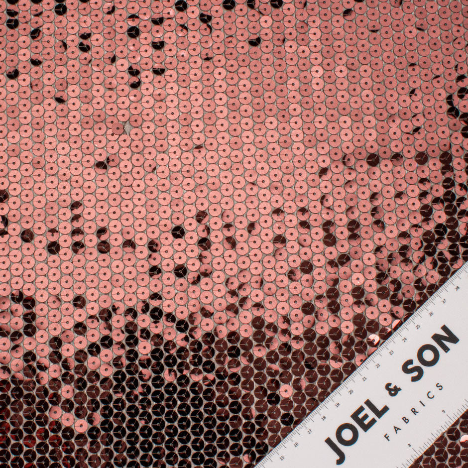 Rich Bronze Sequinned Organza