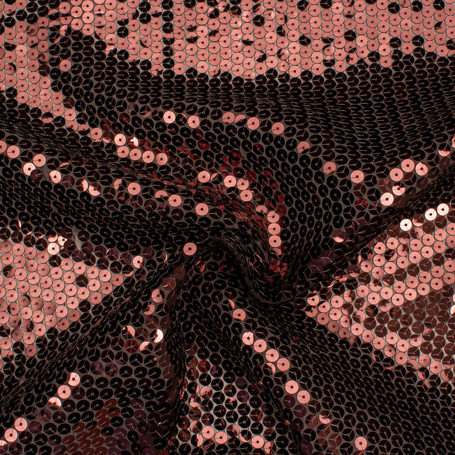 Rich Bronze Sequinned Organza