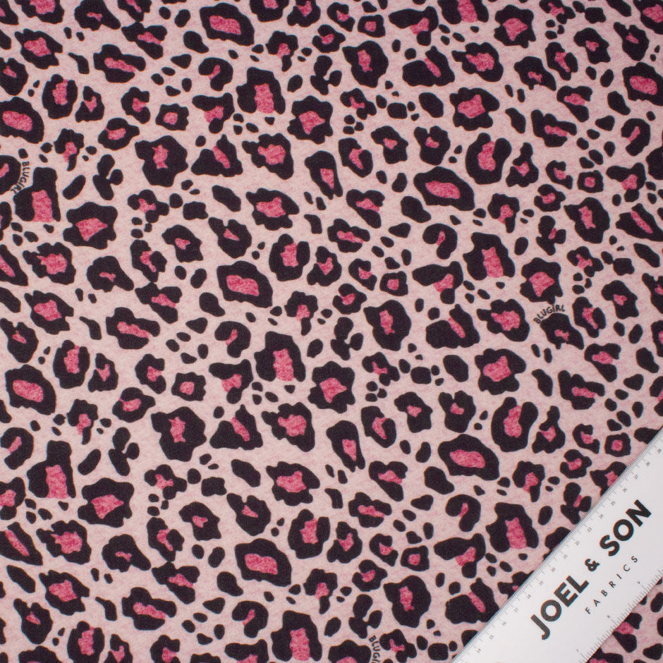 Pink & Dark Grey Animal Printed Pure Wool