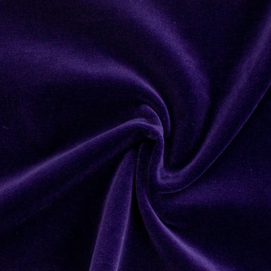 Rich Purple Plain Cotton Blend Velvet