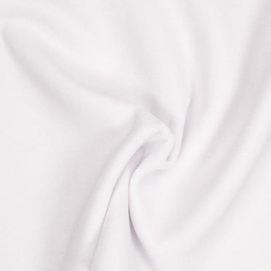 Plain White Cotton Blend Velvet