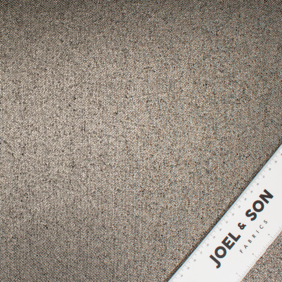 Grey Pure Wool with Gold Laminated
