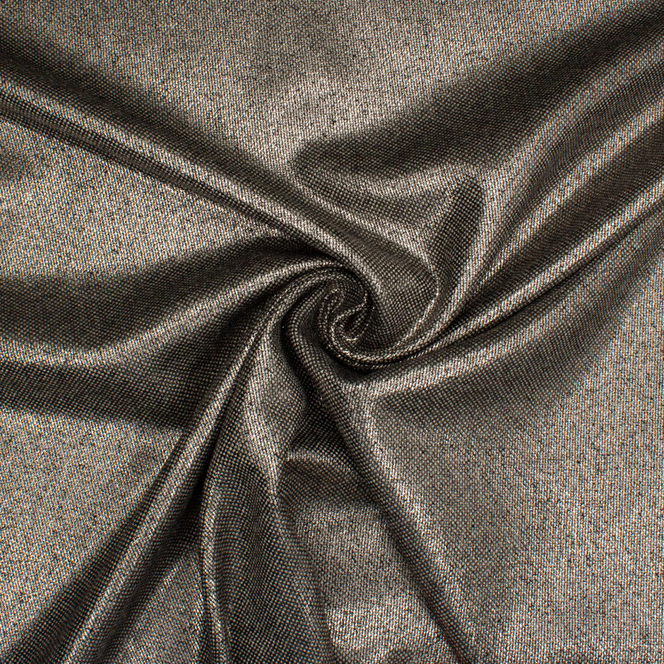 Grey Pure Wool with Gold Laminated
