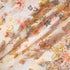 Multi-Coloured Long Jet Printed Metallic Silk Organza