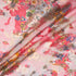 Floral Printed Cherry Red Metallic Long Jet Silk Organza