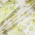 Delicate Long Jet Floral Printed Lime Metallic Organza