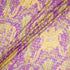 Canary Yellow Paisley Violet Metallic Silk Georgette