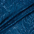 French Blue Metallic Floral Abstract Cloqué